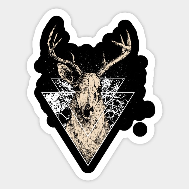 Deer night Sticker by akawork280